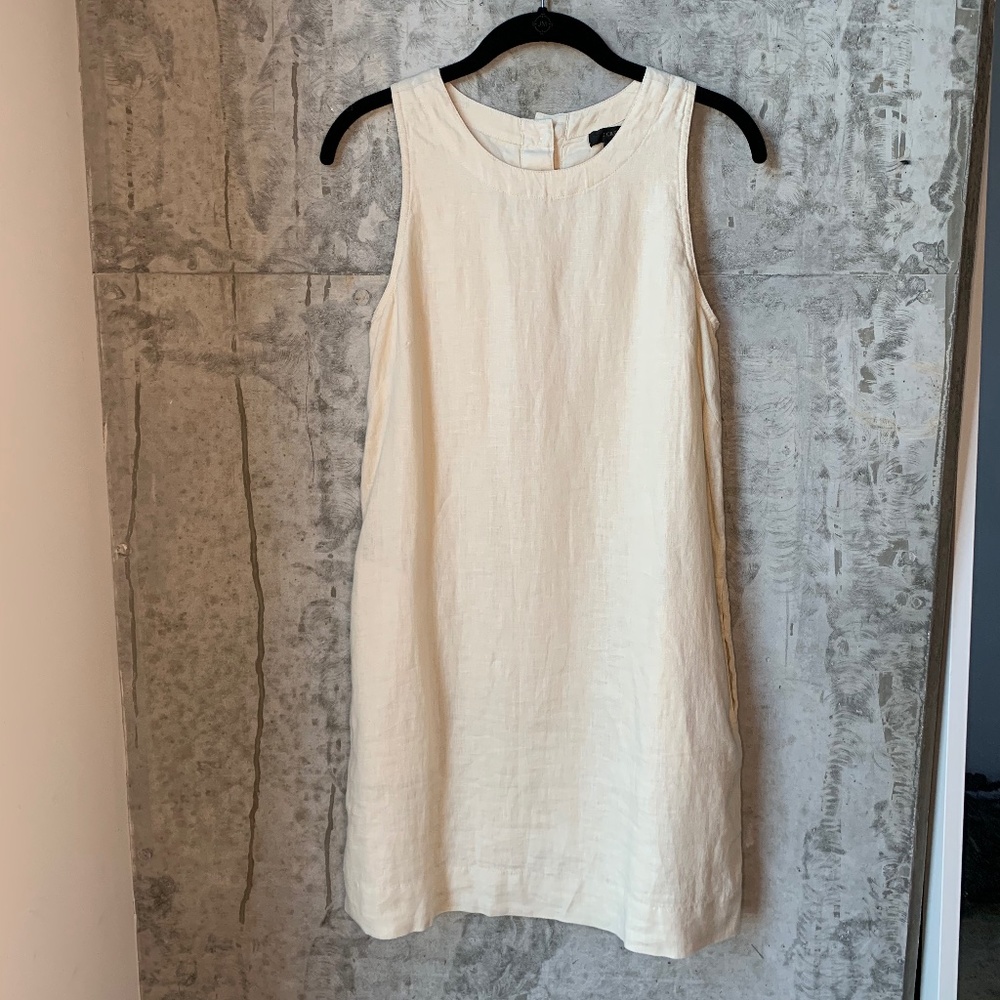 NWOT J Crew Cream Linen Dress